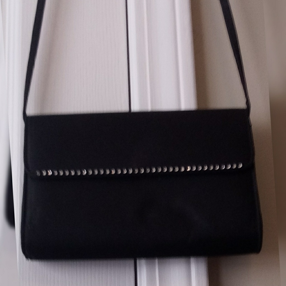 Jacqueline Ferrar Black Sequin Crossbody Purse